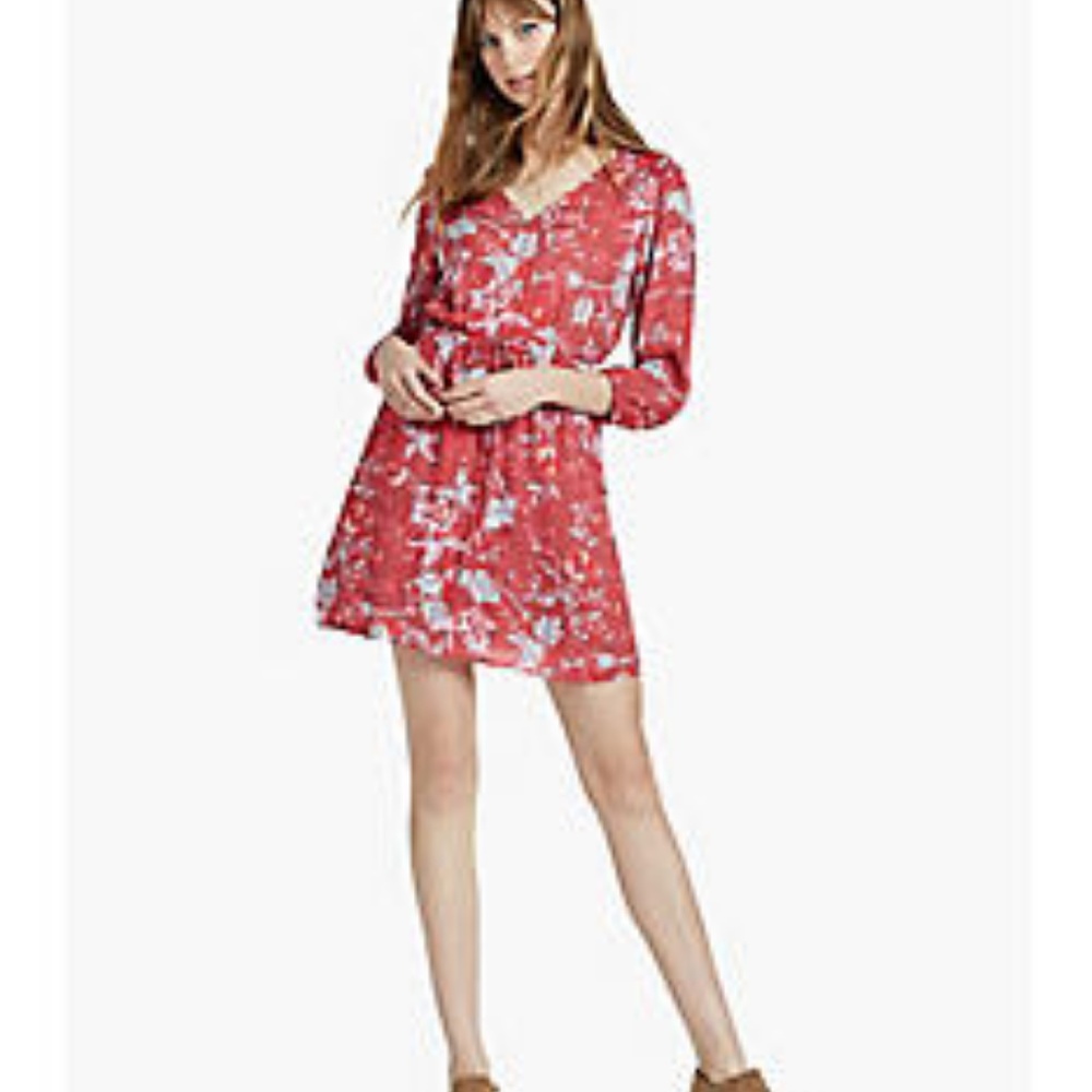 Lucky Brand Anaelisa Dress - Red Floral